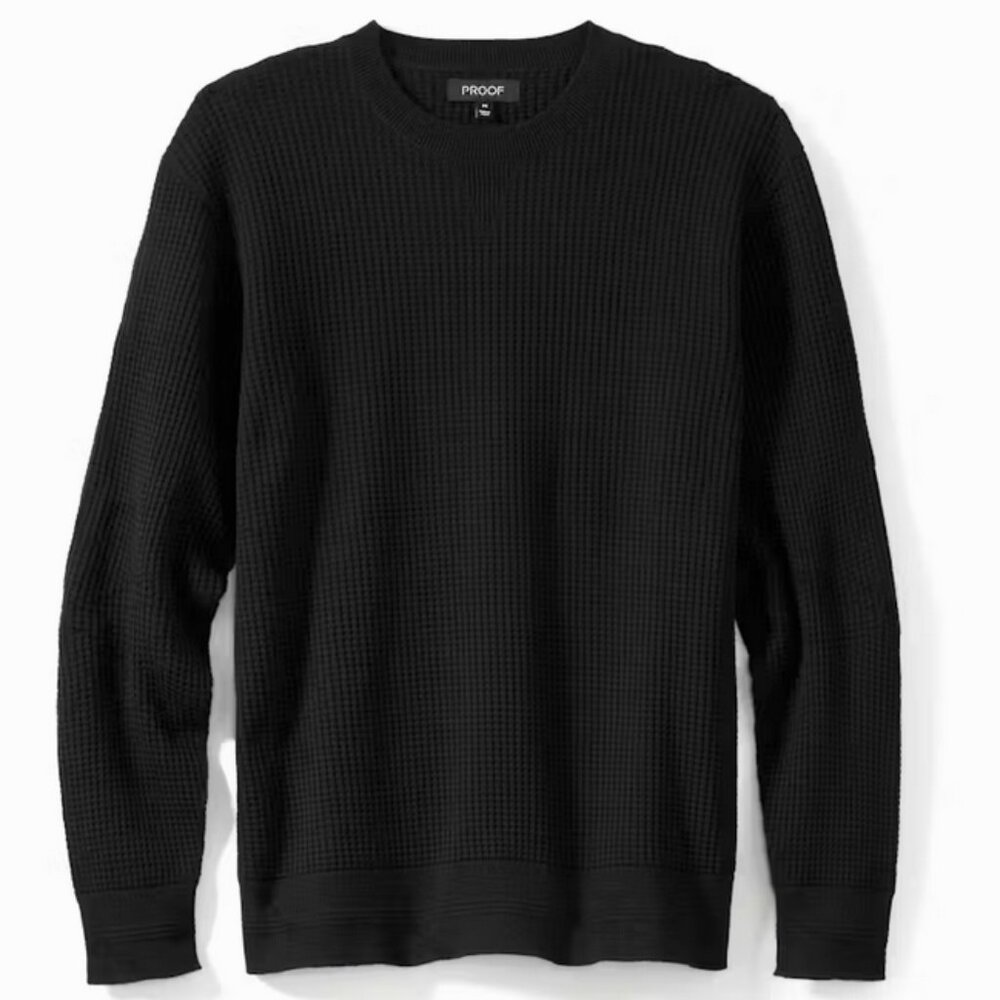 72-Hour Merino Crewneck Sweater in Black — Large